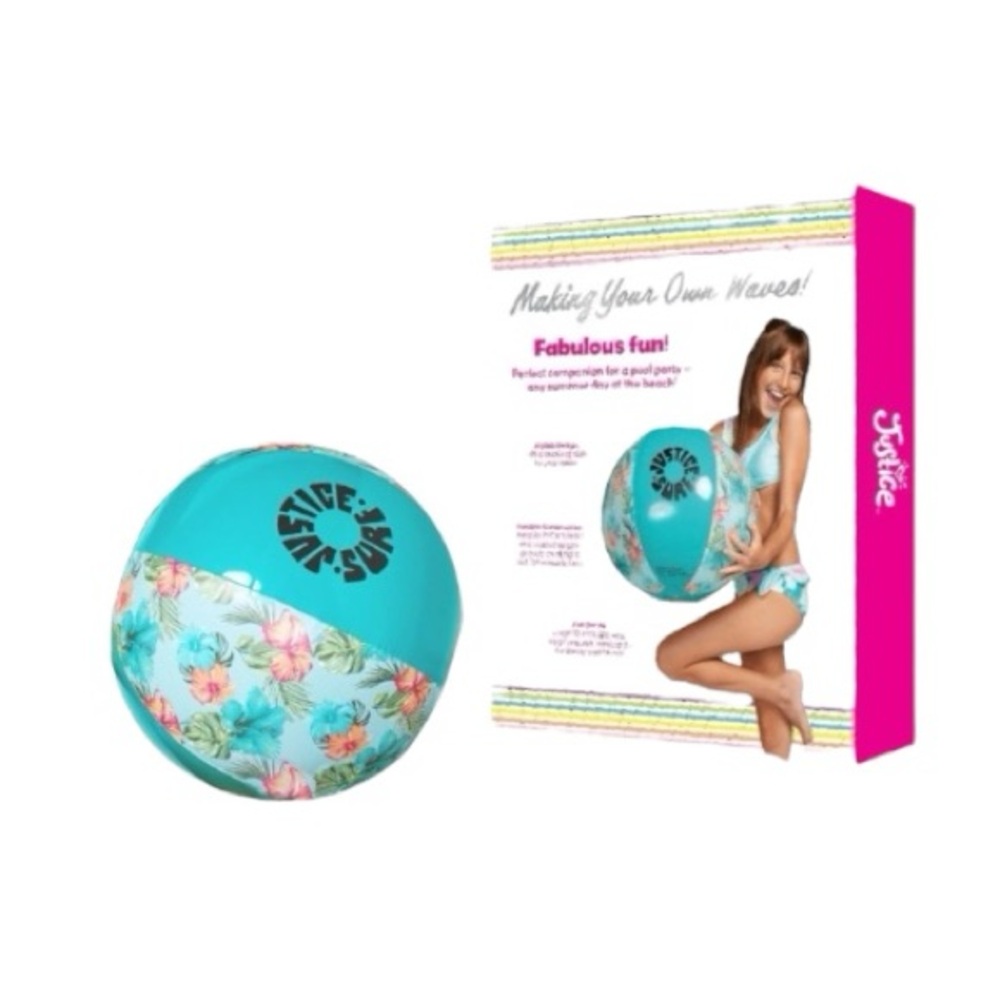 Justice Blue Beach Ball for Vibrant Poolside Fun - Picture 1 of 6